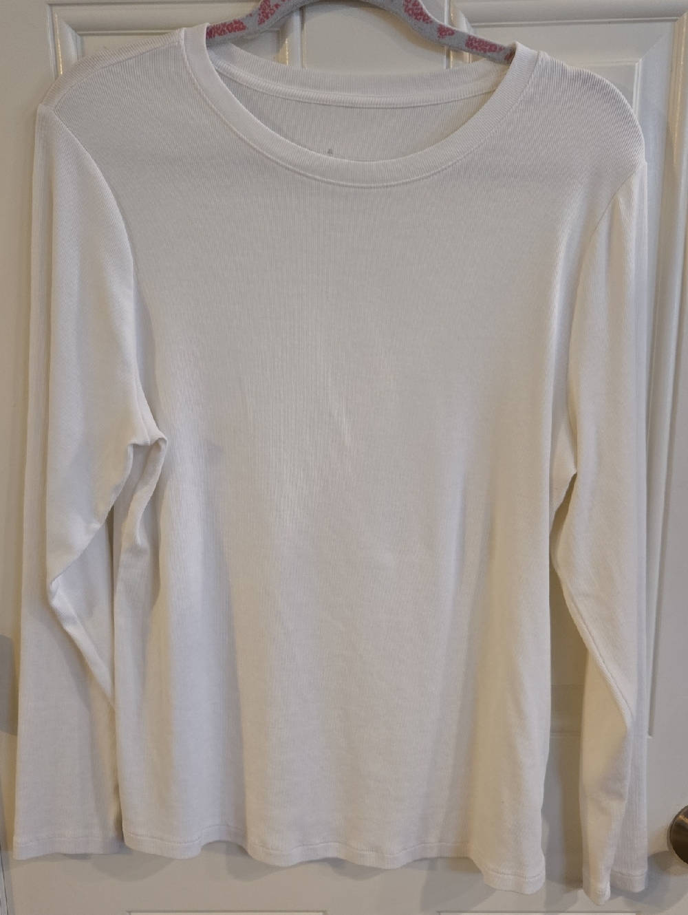 a new day White Long Sleeve Ribbed Tee